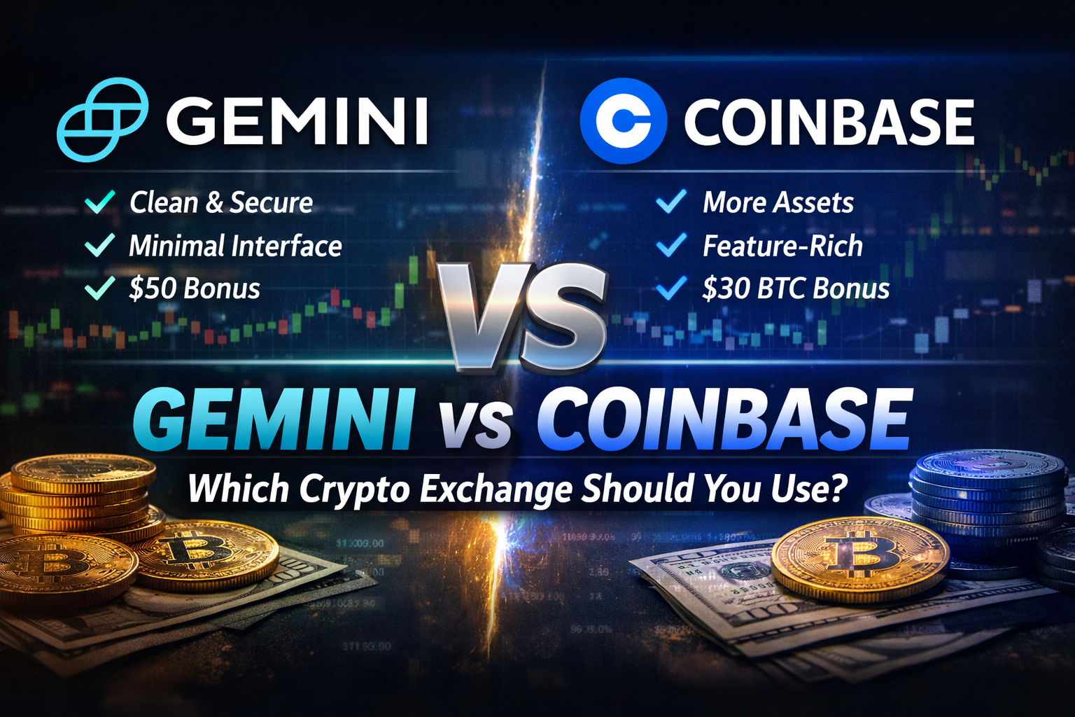 Gemini versus Coinbase comparison report